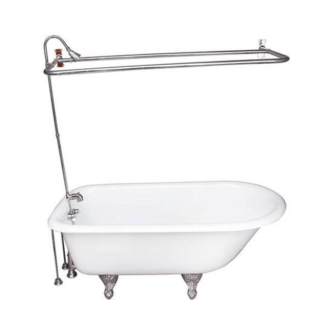 Barclay - Tub Kit 60'' CI Roll Top, Shwr Unit, Supplies, Drain-Chrome - Polished Chrome
