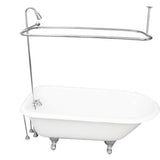 Barclay - Tub Kit 60'' CI Roll Top, Shwr Unit, Supplies, Drain-Chrome - Polished Chrome