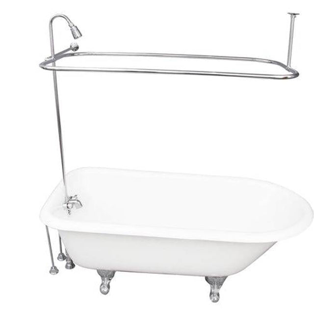 Barclay - Tub Kit 60'' CI Roll Top, Shwr Unit, Supplies, Drain-Chrome - Polished Chrome
