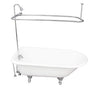 Barclay - Tub Kit 60'' CI Roll Top, Shwr Unit, Supplies, Drain-Chrome - Polished Chrome