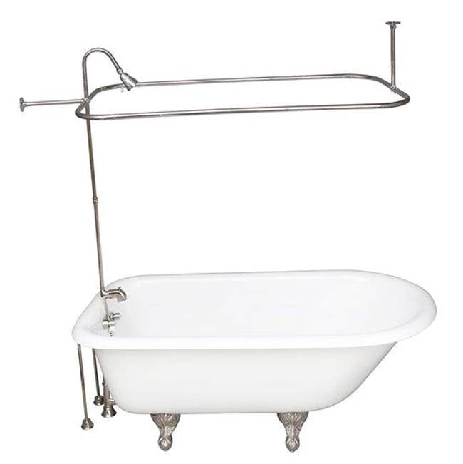 Barclay - Tub Kit 60'' CI Roll Top, Shwr Unit, Supplies, Drain-Chrome - Polished Chrome