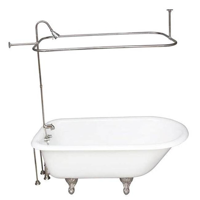 Barclay - Tub Kit 60'' CI Roll Top, Shwr Unit, Supplies, Drain-Chrome - Polished Chrome
