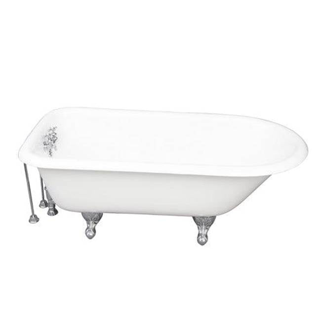 Barclay - Tub Kit 60'' CI Roll Top, Tub Filler, Supplies, Drain-Chrome - Polished Chrome