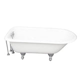 Barclay - Tub Kit 60'' CI Roll Top, Tub Filler, Supplies, Drain-Chrome - Polished Chrome