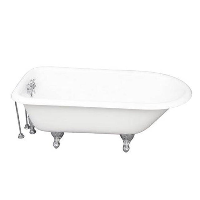 Barclay - Tub Kit 60'' CI Roll Top, Tub Filler, Supplies, Drain-Chrome - Polished Chrome