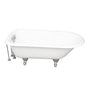 Barclay - Tub Kit 60'' CI Roll Top, Tub Filler, Supplies, Drain-Chrome - Polished Chrome