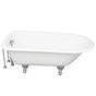 Barclay - Tub Kit 60'' CI Roll Top, Tub Filler, Supplies, Drain-Chrome - Polished Chrome