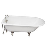 Barclay - Tub Kit 60'' CI Roll Top, Shwr Unit, Supplies, Drain-BrNkl - Satin Nickel