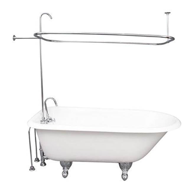 Barclay - Tub Kit 67'' CI Roll Top, Shwr Unit, Supplies, Drain-Chrome - Polished Chrome