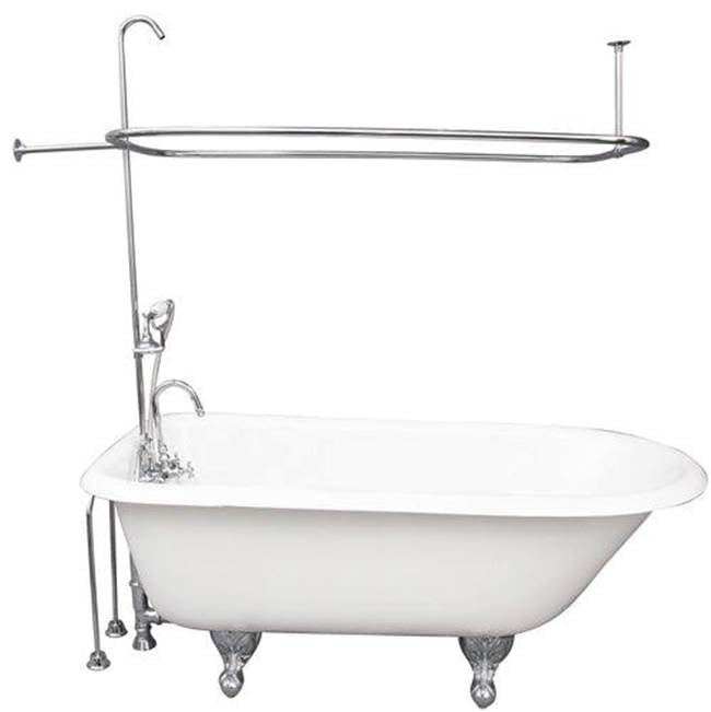 Barclay - Tub Kit 67'' CI Roll Top, Shwr Unit, Supplies, Drain-Chrome - Polished Chrome