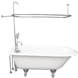Barclay - Tub Kit 67'' CI Roll Top, Shwr Unit, Supplies, Drain-Chrome - Polished Chrome