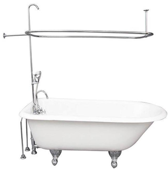 Barclay - Tub Kit 67'' CI Roll Top, Shwr Unit, Supplies, Drain-Chrome - Polished Chrome