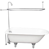 Barclay - Tub Kit 67'' CI Roll Top, Shwr Unit, Supplies, Drain-Chrome - Polished Chrome