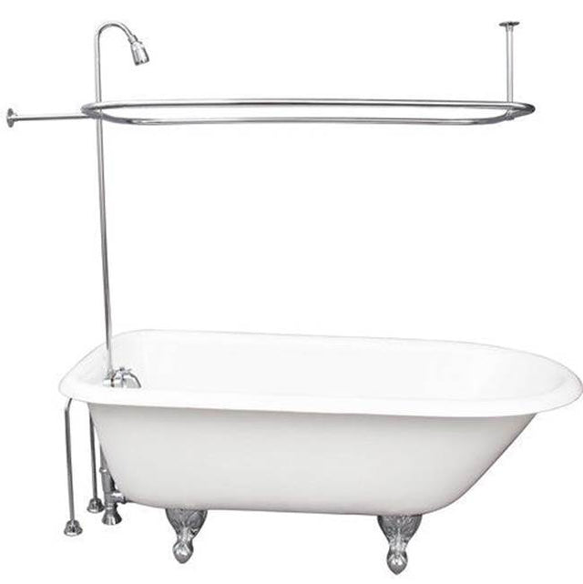 Barclay - Tub Kit 67'' CI Roll Top, Shwr Unit, Supplies, Drain-Chrome - Polished Chrome