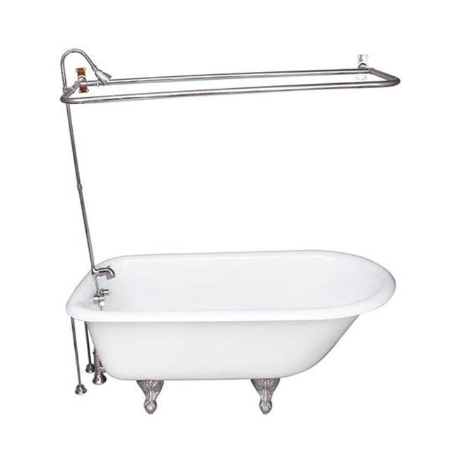 Barclay - Tub Kit 67'' CI Roll Top, Shwr Unit, Supplies, Drain-Chrome - Polished Chrome