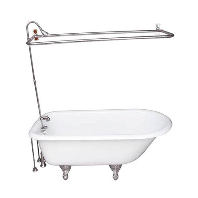 Barclay - Tub Kit 67'' CI Roll Top, Shwr Unit, Supplies, Drain-Chrome - Polished Chrome