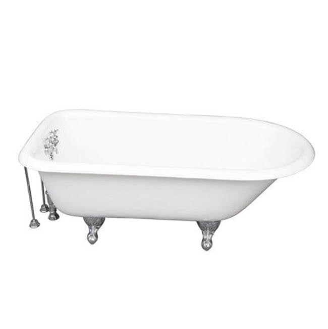 Barclay - Tub Kit 67'' CI Roll Top, Tub Filler, Supplies, Drain-Chrome - Polished Chrome