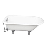 Barclay - Tub Kit 67'' CI Roll Top, Tub Filler, Supplies, Drain-Chrome - Polished Chrome
