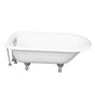 Barclay - Tub Kit 67'' CI Roll Top, Tub Filler, Supplies, Drain-Chrome - Polished Chrome
