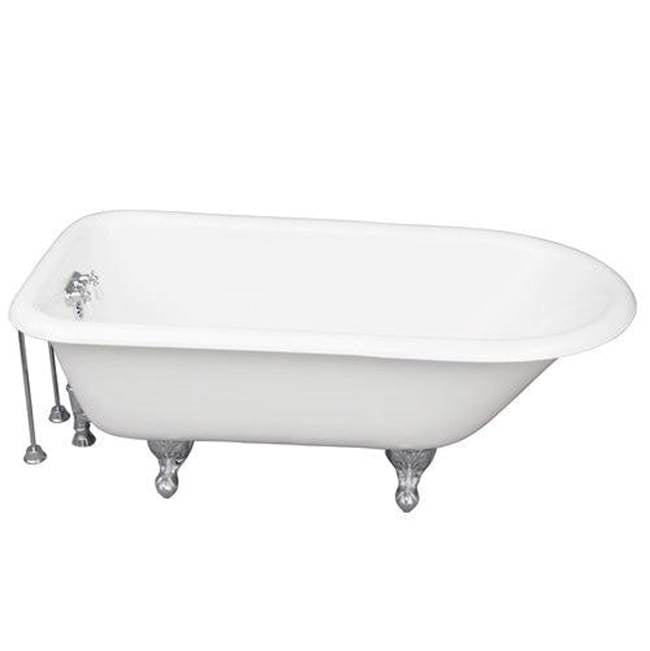 Barclay - Tub Kit 67'' CI Roll Top, Tub Filler, Supplies, Drain-Chrome - Polished Chrome