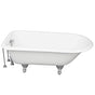 Barclay - Tub Kit 67'' CI Roll Top, Tub Filler, Supplies, Drain-Chrome - Polished Chrome