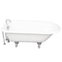 Barclay - Tub Kit 67'' CI Roll Top, Tub Filler, Supplies, Drain-Chrome - Polished Chrome