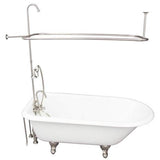 Barclay - Tub Kit 67'' CI Roll Top, Shwr Unit, Supplies, Drain-BrshdNkl - Satin Nickel