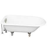 Barclay - Tub Kit 67'' CI Roll Top, Tub Filler, Supplies, Drain-BrNkl - Satin Nickel