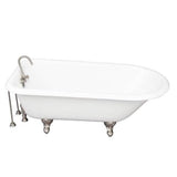 Barclay - Tub Kit 67'' CI Roll Top, Tub Filler, Supplies, Drain-BrNkl - Satin Nickel