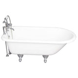 Barclay - Tub Kit 60'' CI Roll Top, Tub Filler, Supplies, Drain-Chrome - Polished Chrome