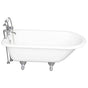 Barclay - Tub Kit 60'' CI Roll Top, Tub Filler, Supplies, Drain-Chrome - Polished Chrome