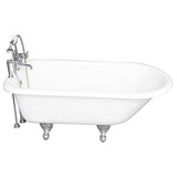 Barclay - Tub Kit 60'' CI Roll Top, Tub Filler, Supplies, Drain-Chrome - Polished Chrome