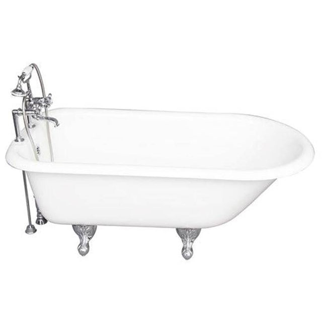 Barclay - Tub Kit 60'' CI Roll Top, Tub Filler, Supplies, Drain-Chrome - Polished Chrome