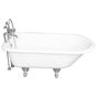 Barclay - Tub Kit 60'' CI Roll Top, Tub Filler, Supplies, Drain-Chrome - Polished Chrome