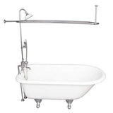 Barclay - Tub Kit 60'' CI Roll Top, Shwr Unit, Supplies, Drain-Chrome - Polished Chrome