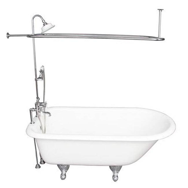 Barclay - Tub Kit 60'' CI Roll Top, Shwr Unit, Supplies, Drain-Chrome - Polished Chrome