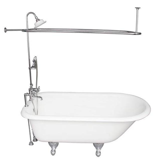 Barclay - Tub Kit 60'' CI Roll Top, Shwr Unit, Supplies, Drain-Chrome - Polished Chrome