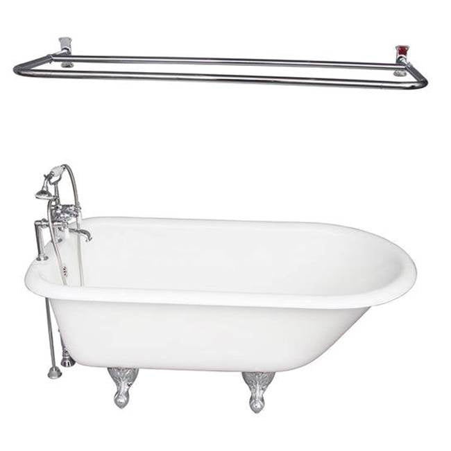 Barclay - Tub Kit 60'' CI Roll Top, Shwr Unit, Supplies, Drain-Chrome - Polished Chrome