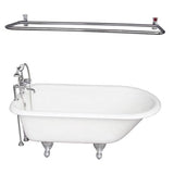 Barclay - Tub Kit 60'' CI Roll Top, Shwr Unit, Supplies, Drain-Chrome - Polished Chrome