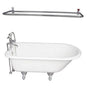 Barclay - Tub Kit 60'' CI Roll Top, Shwr Unit, Supplies, Drain-Chrome - Polished Chrome