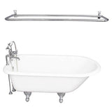 Barclay - Tub Kit 60'' CI Roll Top, Shwr Unit, Supplies, Drain-Chrome - Polished Chrome