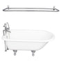Barclay - Tub Kit 60'' CI Roll Top, Shwr Unit, Supplies, Drain-Chrome - Polished Chrome