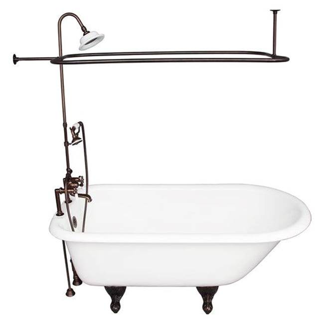 Barclay - Tub Kit 60'' CI Roll Top, Shwr Unit, Supplies, Drain-ORB - Oil Rubbed Bronze