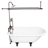 Barclay - Tub Kit 60'' CI Roll Top, Shwr Unit, Supplies, Drain-ORB - Oil Rubbed Bronze
