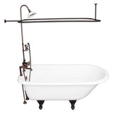 Barclay - Tub Kit 60'' CI Roll Top, Shwr Unit, Supplies, Drain-ORB - Oil Rubbed Bronze
