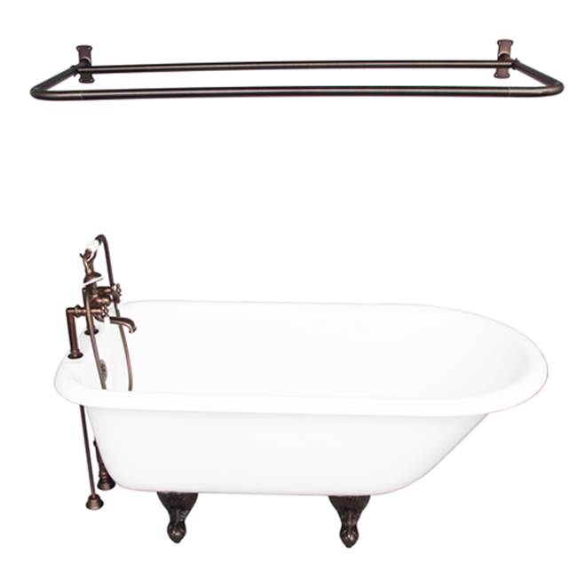 Barclay - Tub Kit 60'' CI Roll Top, ShrRd Filler, Supplies, Drain-ORB - Oil Rubbed Bronze