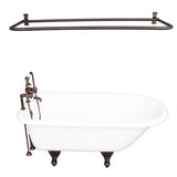 Barclay - Tub Kit 60'' CI Roll Top, ShrRd Filler, Supplies, Drain-ORB - Oil Rubbed Bronze