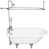 Barclay - Tub Kit 60'' CI Roll Top, Shwr Unit, Supplies, Drain-BrNkl - Satin Nickel