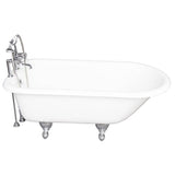 Barclay - Tub Kit 67'' CI Roll Top, Tub Filler, Supplies, Drain-Chrome - Polished Chrome