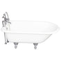 Barclay - Tub Kit 67'' CI Roll Top, Tub Filler, Supplies, Drain-Chrome - Polished Chrome
